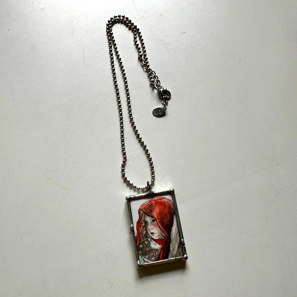 Artistic Red ridinghood Necklace